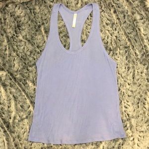 Womens Periwinkle Fabletics ribbed racer back Tank Size XL